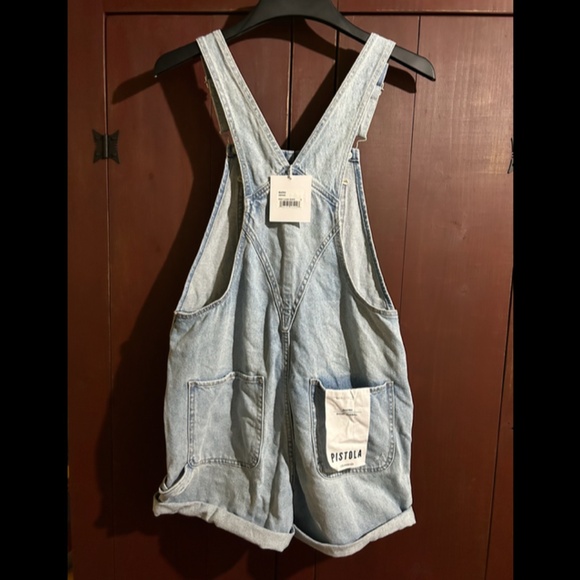 Pistola Beatrix Denim Shortalls/Short Overalls Surfrider Size S - NWT - Picture 9 of 16